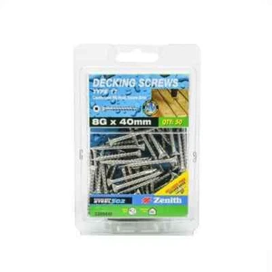 Zenith 8G x 40mm Stainless Steel Type 17 Decking Screws - 50 Pack - CDH9440 - Picture 1 of 1