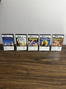 Walt Disney - Set Of 5 Cassettes - Pinocchio, Lady & The Tramp, The Rescuers - Picture 1 of 24