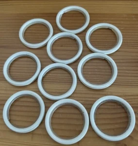 10 Gardinenringe mit Gleiteinlage für Edelstahl Vorhangstangen mit 16 - 20 mm Ø - Bild 1 von 1