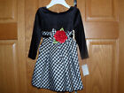 NWT YOUNGLAND Infant Black/White Christmas Dress, Size 24 Months, ADORABLE