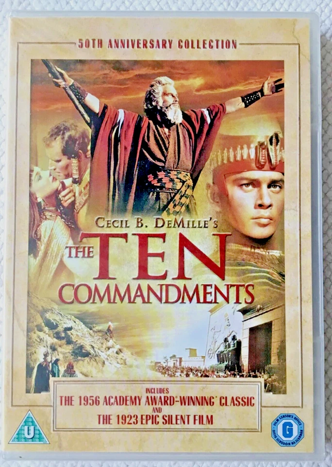 The Ten Commandments 50th Anniversary Collection DVD 1956 and 1923 Films 3 Discs
