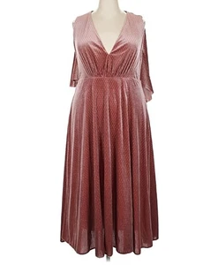 ASOS 18 Rose Gold Blush Maxi Dress NWT - Picture 1 of 6