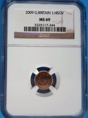 2009 Great Britain  1/4 Gold Sovereign NGC MS 69 - Image 1 of 4