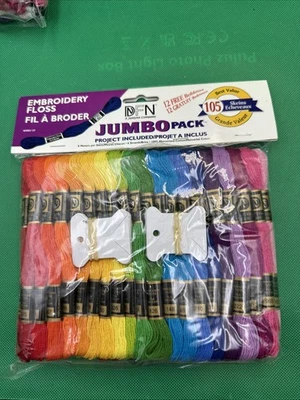 #N65- Janlynn Cotton Embroidery Floss Jumbo Pack 8.7yd 105/Pkg-Assorted Colors - Image 1 of 2