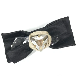 MIUMIU 5AJD36 Ribbon Bijoux Accessories Brooch Rayon / silk Black - Picture 1 of 9