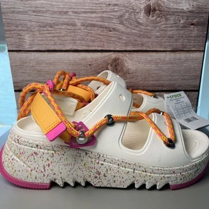 CROCS Hiker Xscape Festival Clog Shoes White Pink Speckles 208606 Women's 10 /M8 - Picture 1 of 6