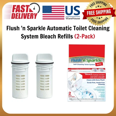 Flush 'n Sparkle Automatic Toilet Cleaning System Bleach Refills (2-Pack) - Image 1 of 4