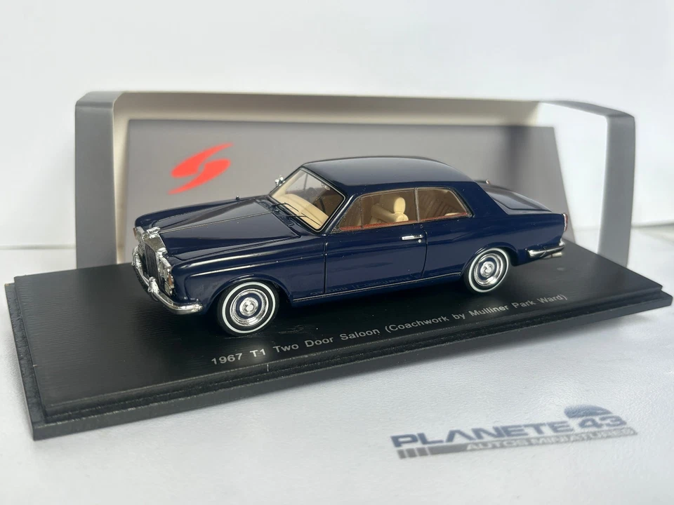 SPARK 1967 BENTLEY T1 TWO DOOR SALOON COACHWORK BY MULLINER PARK WARD  1/43 - Photo 1/3