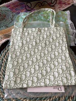 Christian Dior Green Oblique Print Tote Bag GWP/VIP  - Image 1 of 4