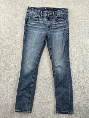 Pantalones de mezclilla BKE para hombre 32x32 (31) azul Jake rectos lavado oscuro elásticos bigotes Foto 1 de 4