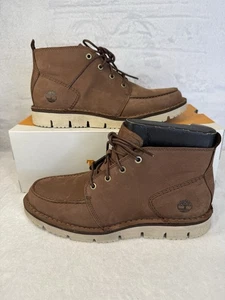 NUEVAS Botas Chukka Para Hombres Cuero Marrón Timberland Piña Westmore Medio Encaje Talla 8 - Imagen 1 de 22