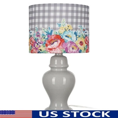 Lámpara de Escritorio Sweet Romance Base Cerámica Rústica Pantalla Floral Campo Dije Iluminación Foto 1 de 4