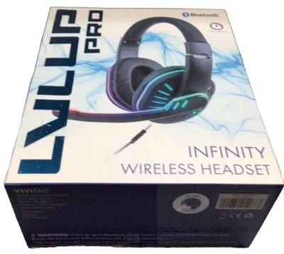 lvlup pro Vivitar Infinity Wireless Heandset With Microphone Bluetooth Light-up - Image 1 of 4