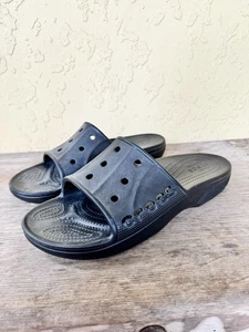 Sandalias Crocs Clásicas Negras Toboganes Para Hombre 13 Sin Cordones Playa Piscina - Imagen 1 de 11