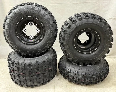 DWT G3 Beadlock Rims GBC XC Master Tires Front/Rear XC Kit Yamaha Raptor 700 660 - Image 1 of 4