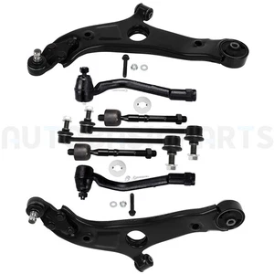 For 2012-2013 Hyundai Sonata 8 Pcs Front Control Arm Bar Link Tie Rod End Kits - Picture 1 of 9