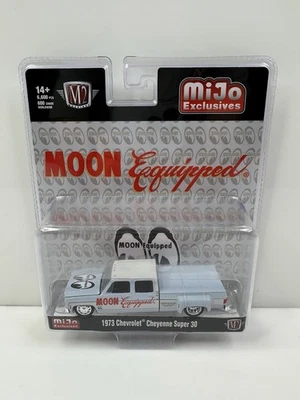 Rare M2 Machines Mijo Exclusive Mooneyes 1973 Chevrolet Cheyenne Super 30 Blue - Image 1 of 3