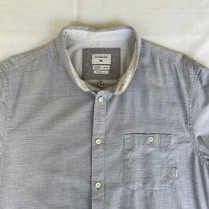 Quiksilver Shirt Men’s Medium Blue Button Down Flip Cuff Vintage 90's 1872 - Picture 1 of 13