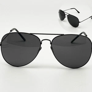 Sunglasses Metal Frame Mens Classic Black Vintage Retro Mirrored Ladies - Picture 1 of 8