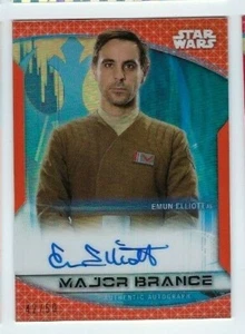 2020 Star Wars Chrome Perspectives autograph Emun Elliott 42/50 orange - Picture 1 of 1