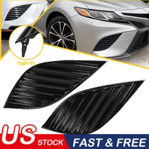 2018 2019-2020 1Pair Front Bumper Fog Light Cover Bezel For Toyota Camry SE XSE - Imagen 1 de 9