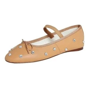 Women Girls Adorable Closed Round Toe Mary Jane Flats Bowknots Elastic Strap - Picture 1 of 8