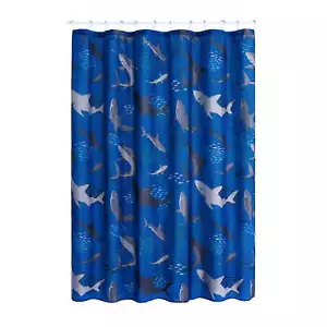 Shark Shower Curtain with Hooks - Picture 1 of 10