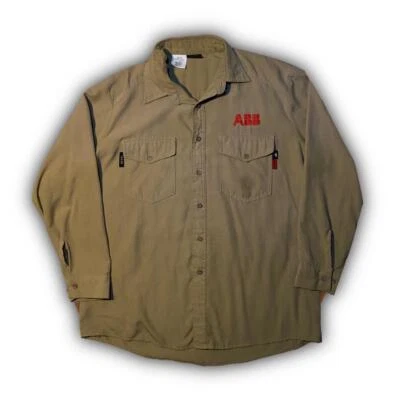 Abb Technology Company Khaki Button Down Shirt Mens XL - Image 1 of 4