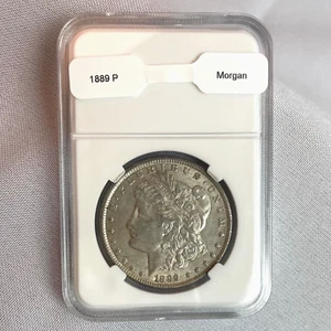 1889 P Morgan Silver Dollar Slabbed $1 Coin - Picture 1 of 4
