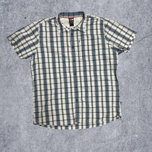 The North Face Outdoor Hiking Boulder Donner Plaid Short Sleeve Shirt Mens 2XL - Picture 1 of 10