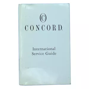 CONCORD INTERNATIONAL SERVICE GUIDE BOOKLET - Picture 1 of 3