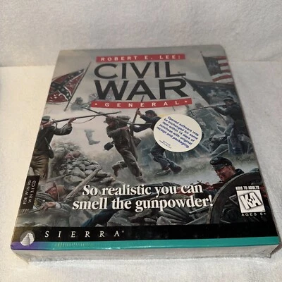 Vintage SEALED 1996 Sierra Robert E. Lee Civil War Big Box PC Game - Image 1 of 4