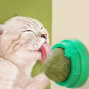 Promote Digestion Natural Catnip Cat Wall Stick-on Ball Natural Removes Hair - Picture 1 of 12