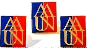 Lote de 3 prendedores de solapa de la Asociación Americana para las Naciones Unidas - Imagen 1 de 2