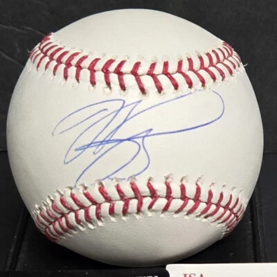 Mike Piazza autographed baseball JSA Authentication (ROMLB NY Mets Dodgers) cube - Image 1 of 4