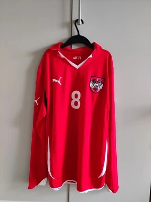 Austria Football Jersey 2010 Player Version David Alaba #8 Rare Shirt - Immagine 1 di 4