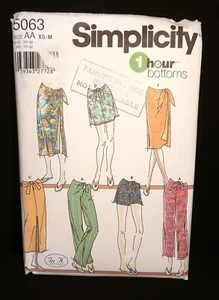 Simplicity 5063 Misses Skirts, Pants, Shorts Designer 2004 Pattern Sz XS-M Uncut - Picture 1 of 2
