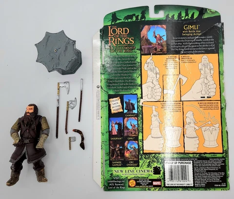 ToyBiz 2001 The Lord of the Rings "Fellowship of the Ring" Gimli Action Figure Cover