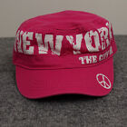 New York City Womens Hat Strap Back Cadet Pink Adjustable Ladies Cap Robin Ruth