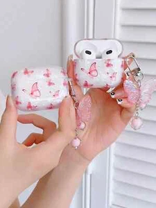 Pink Butterfly AirPods Case Stylische Schutzhülle für AirPods 1 2 Pro - Bild 1 von 15