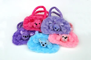 New Single Girl’s Poodle Purse, Pink, Ruby, Light Blue, Light Purple - Picture 1 of 5