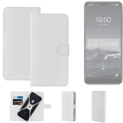 Étui portefeuille pour Qilive Q3 Housse pochette blanc parce-chocs - Photo 1/4