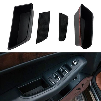 2Pcs Car Door Handle Armrest Storage Box Tray Bin Kit For Audi A4/A5 2009-16 - Imagem 1 de 4