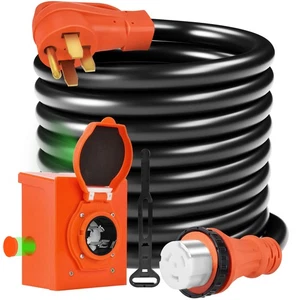 50 Amp Generator Cord, 25FT RV Extension Cord with Twist Lock for RV Camper - Picture 1 of 17