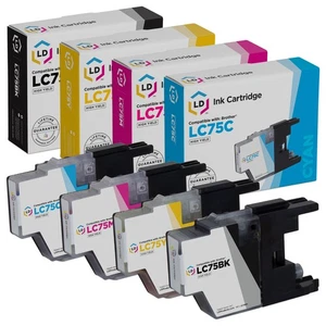 LD For Brother LC75 4pk HY Ink LC75BK LC75C LC75M LC75Y MFCJ280W MFCJ425W - Picture 1 of 9