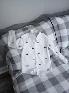 Boy's Janie and Jack Train Button Down Shirt Size 6 - Picture 1 of 6