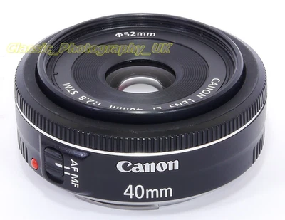 CANON Lens EF 40mm F2.8 STM AUTO Focus 35mm SLR +DIGITAL Canon DSLR PANCAKE Lens - Image 1 of 4