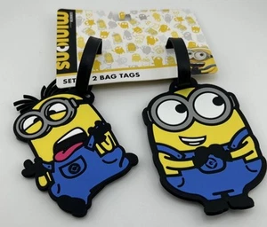 Minions Luggage Bag Tags Universal 2 Pcs New Legacy Tags - Picture 1 of 2
