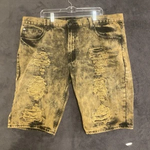 Red Ape Jean Shorts Mens 42 Denim Baggy Distressed Y2K Skater Edgy - Picture 1 of 18