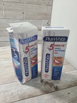 Plus Gel Blanqueador de Dientes Blanco 5 Minutos Paquete de 2 Esmaltes Seguro Hecho en EE. UU. Foto 1 de 3